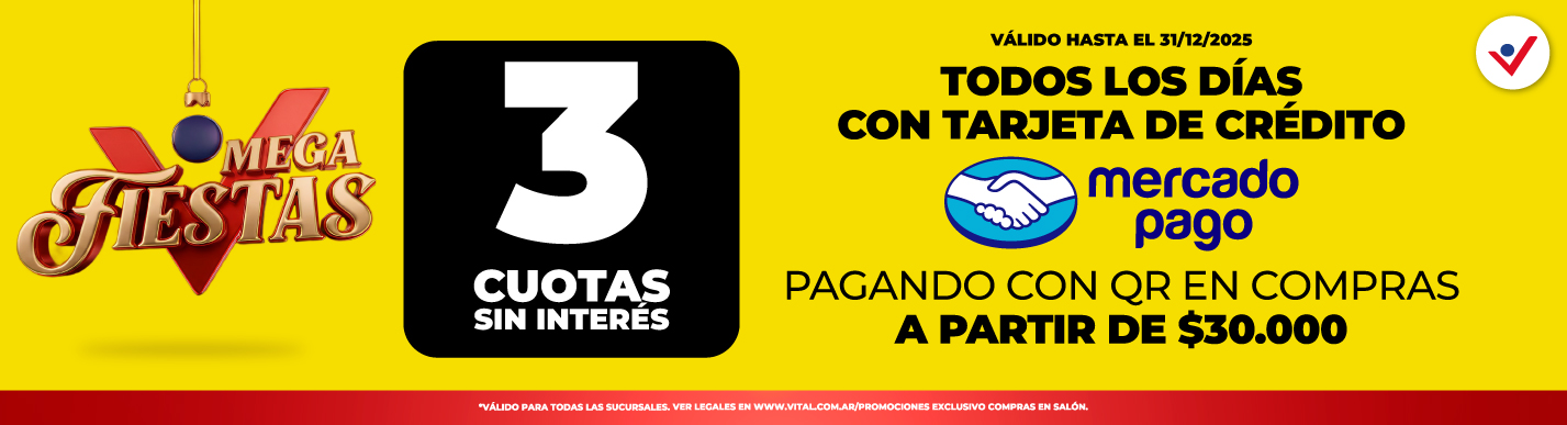 Mercado Pago – 3 cuotas sin interés con tarjeta de crédito