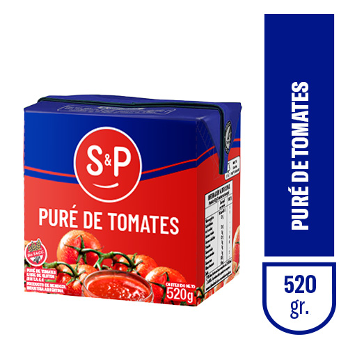 Pure de tomate S&P T/B x520gr