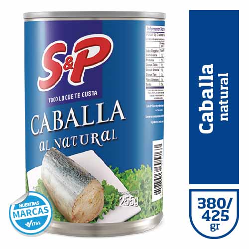 Caballa S&P al natural x380/425gr