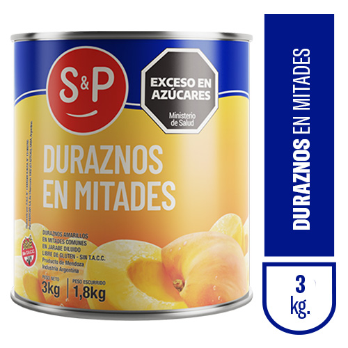 Durazno S&P mitad x3kg