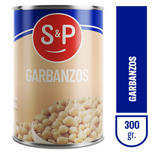 Garbanzo S&P seco remoj.lata x300gr