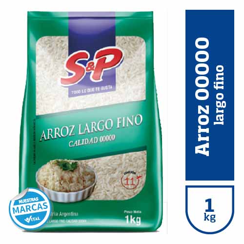 Arroz 00000 largo fino S&P x1kg