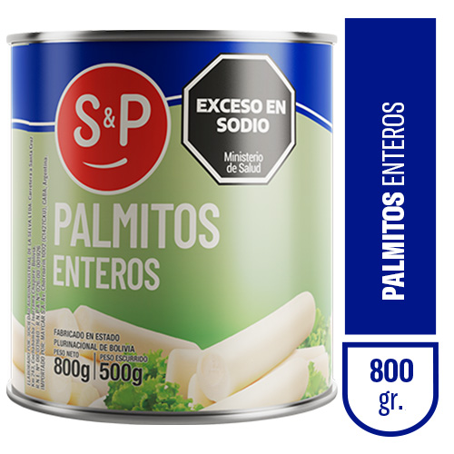Palmitos S&P enteros x800gr