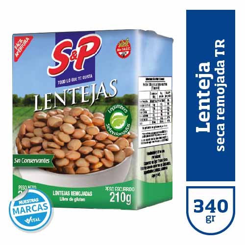 Lenteja S&P seca remojado TR x340gr