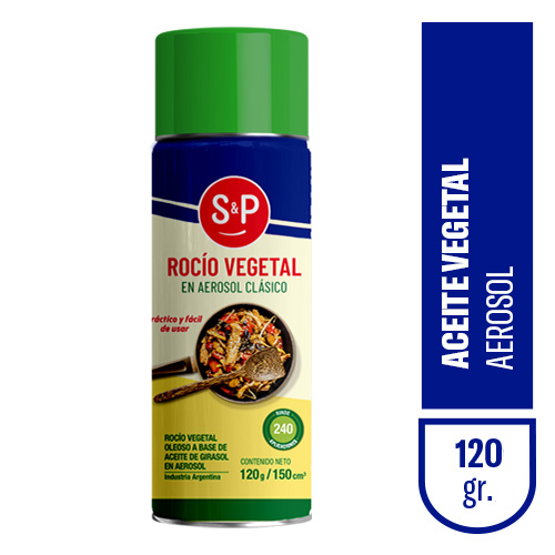 Aceite vegetal S&P aerosol x120gr