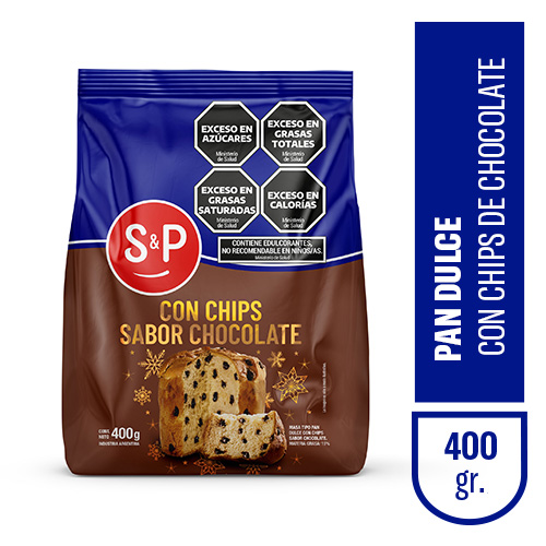 Pan dulce S&P c/chips chocolate x400gr