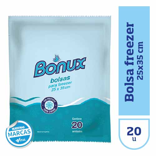 Bolsa de freezer BONUX 25x35cm x20u