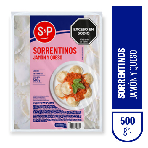 Sorrentinos S&P jamon/queso x500gr