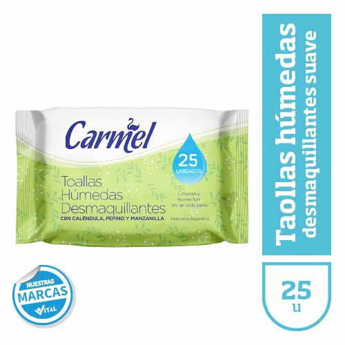 Toalla desmaquillante CARMEL suave x25u