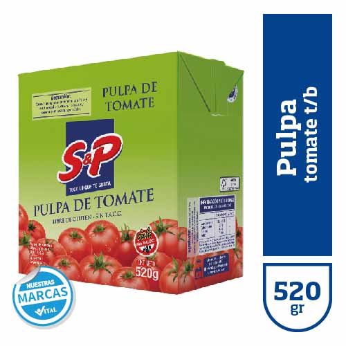 Pulpa de tomate S&P T/B x520gr