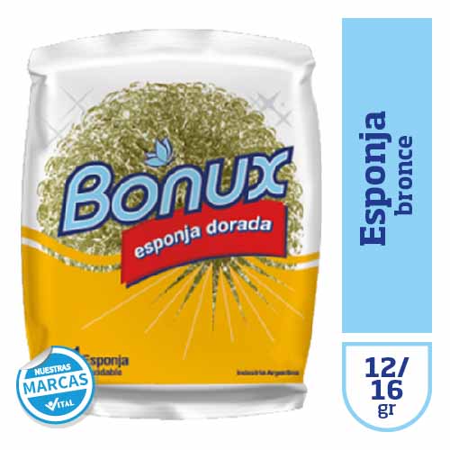 Esponja bronce BONUX 12/16gr x1u