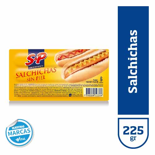 Salchichas S&P x6u (225gr)