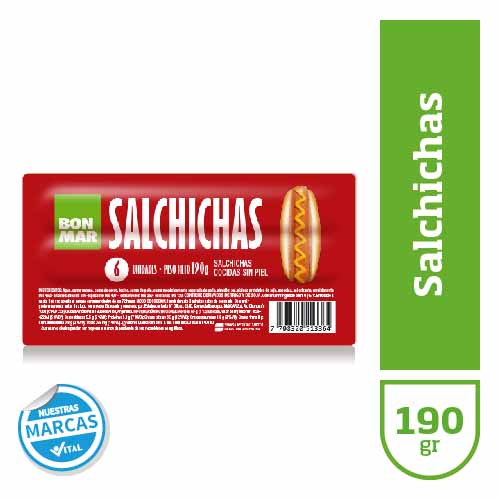 Salchichas BONMAR x6u (190gr)