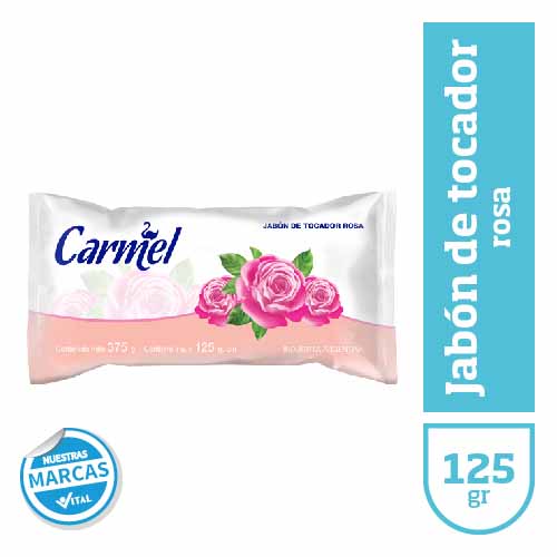 Jabon tocador CARMEL rosa 3ux125gr