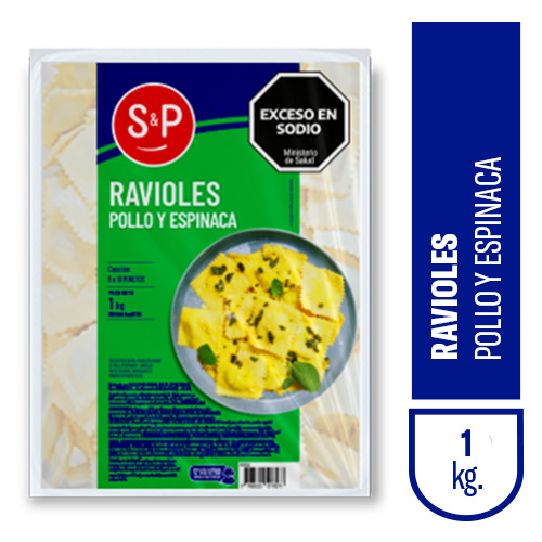 Ravioles S&P pollo/espinaca x1kg