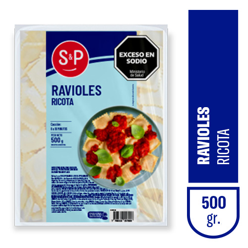 Ravioles S&P con ricota x500gr
