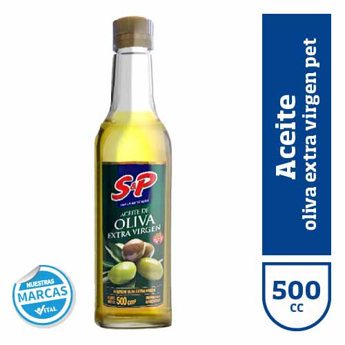 Aceite oliva S&P ext. virgen pet x 500cc