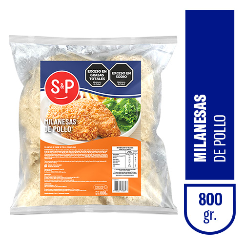 Milanesa de pollo rebozada S&P x800 gr